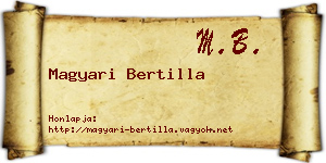 Magyari Bertilla névjegykártya